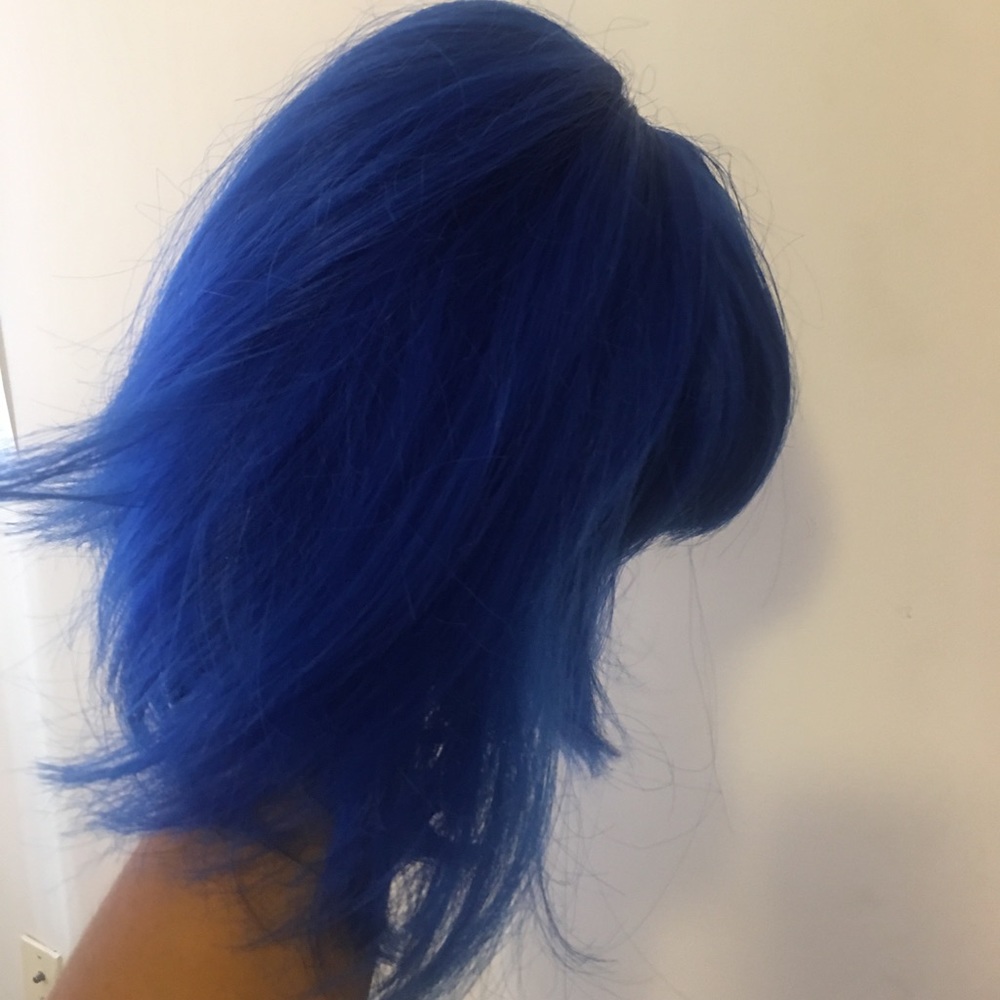 Blue Bob Wig